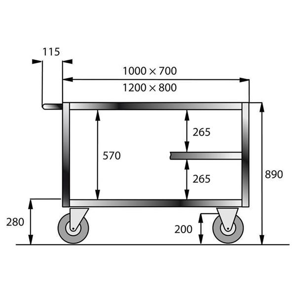 Mizna kolica od inoxa za opskrbu1