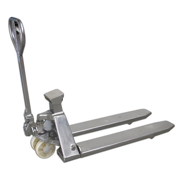 Ručni paletni viljuškar sa vagom - inox