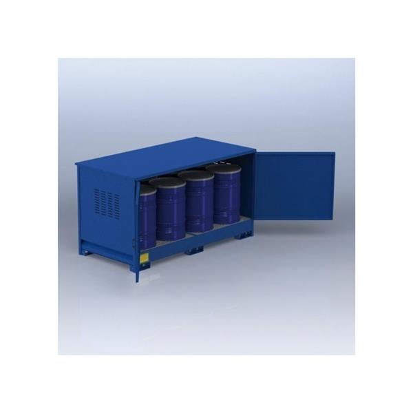 Biztonsági tárolószekrény 8 hordóhoz