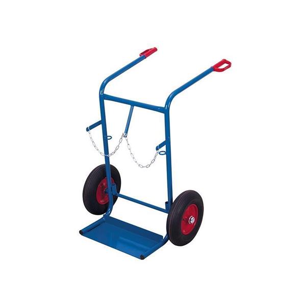 Stahlflaschenkarre für 2 Flaschen a 40-50 l Inhalt