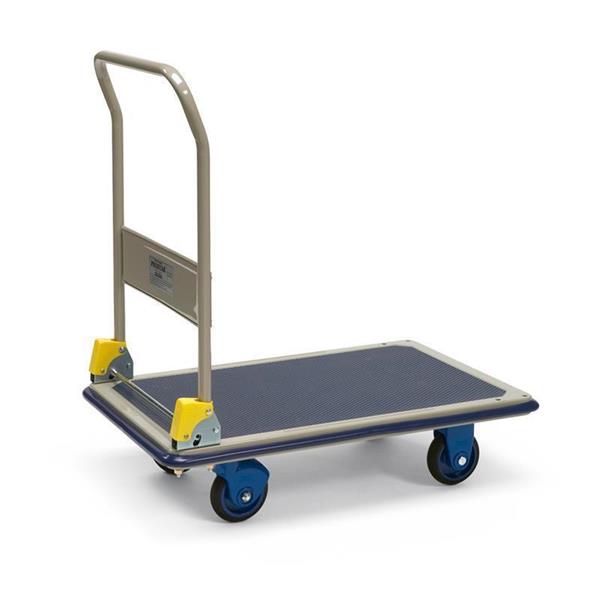 Foldable depositing cart with platform