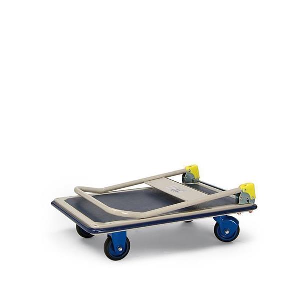Folding disposal cart with platform