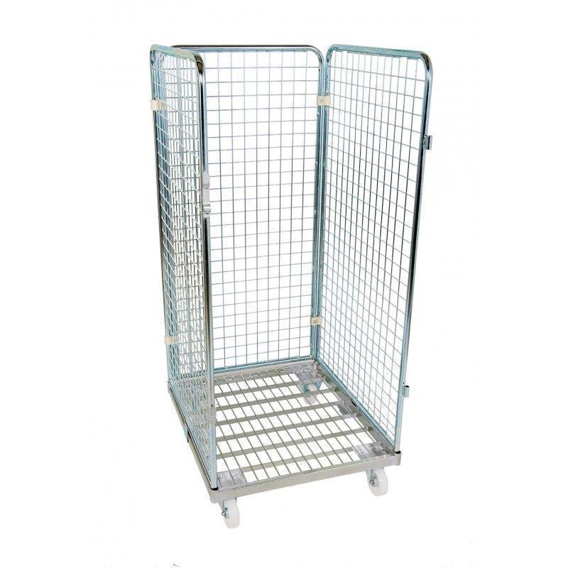 Voziček z žičnato ograjo za transport
