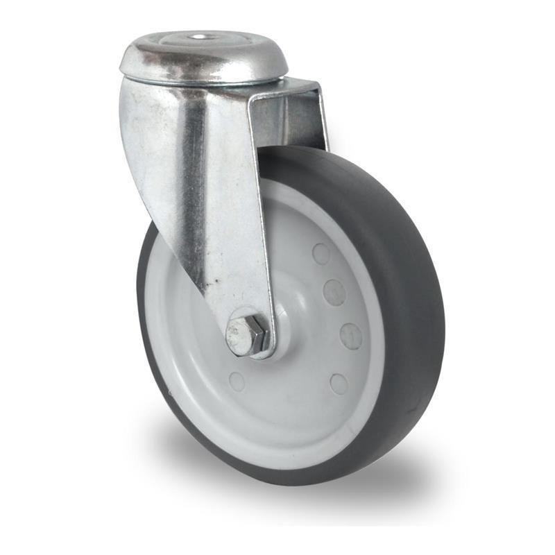 150 mm gibljivo kolo za pohištvo in aparate ter drsnim ležajem
