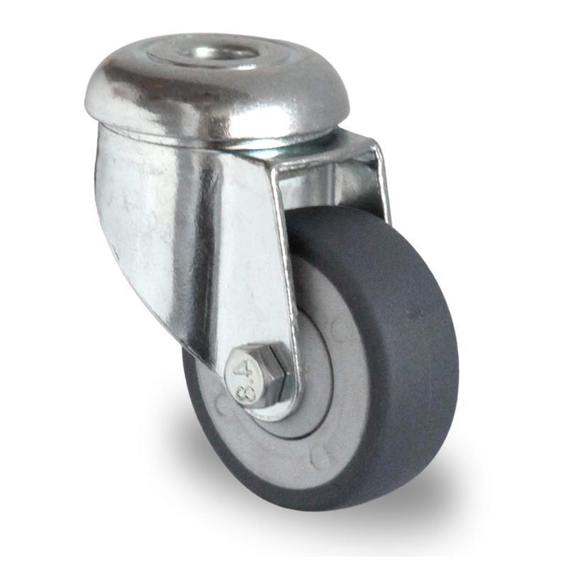 50 mm mozgatható kerék bútorokhoz és készülékekhez golyóscsapággyal