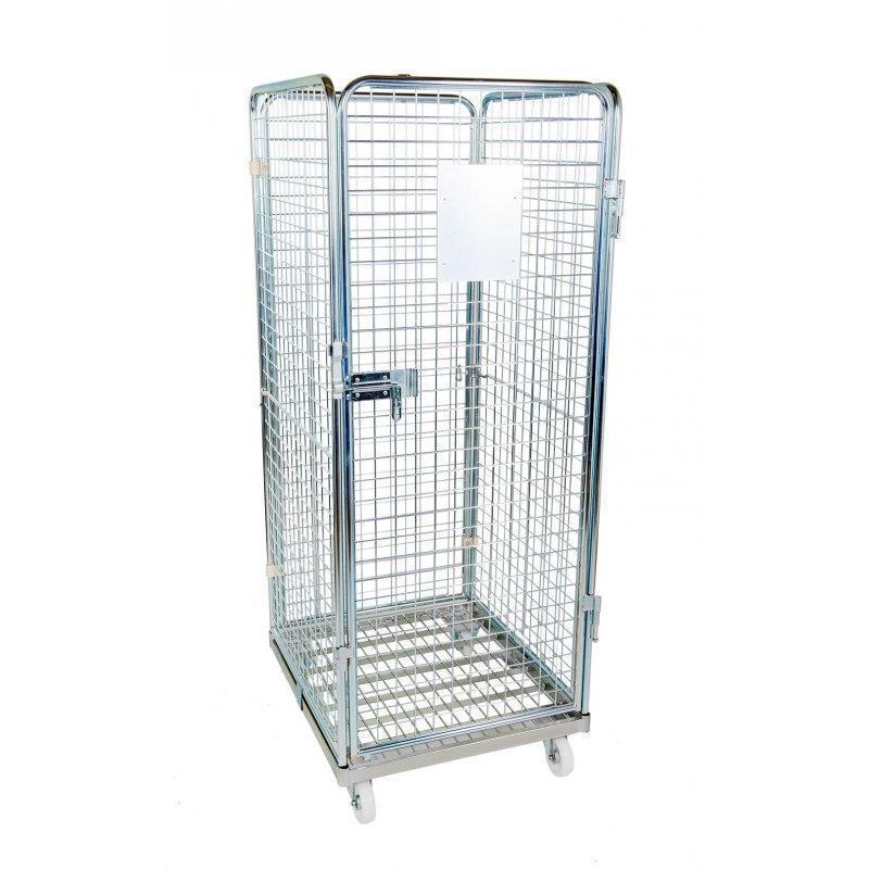 Industrieller Drahtbehälter auf Rädern