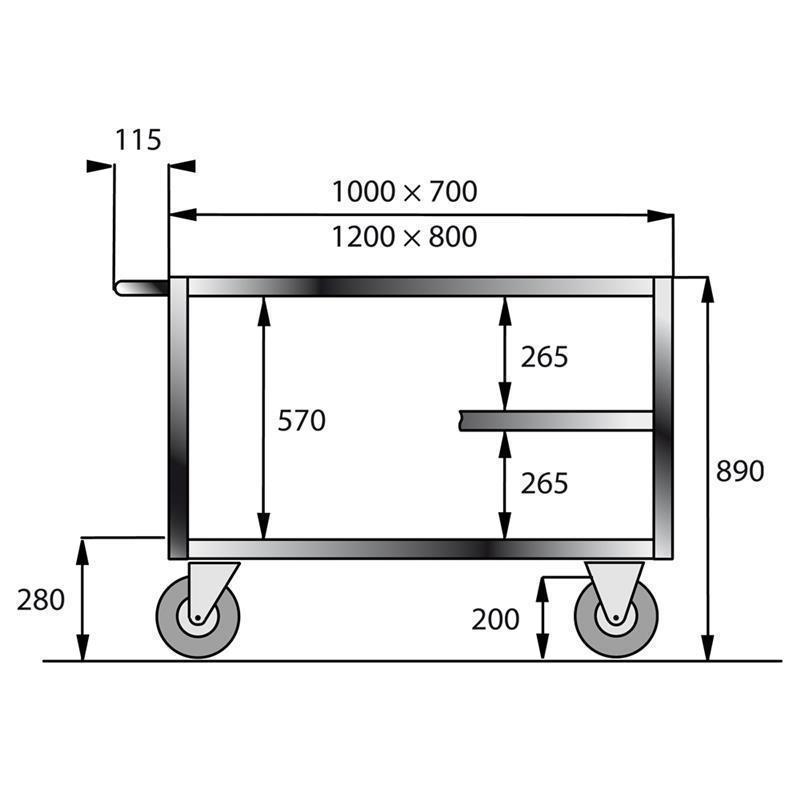 Mizna kolica od inoxa za opskrbu1