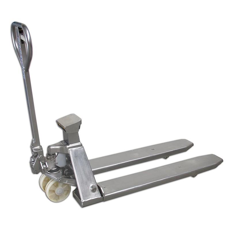 Ručni paletni viljuškar sa vagom - inox