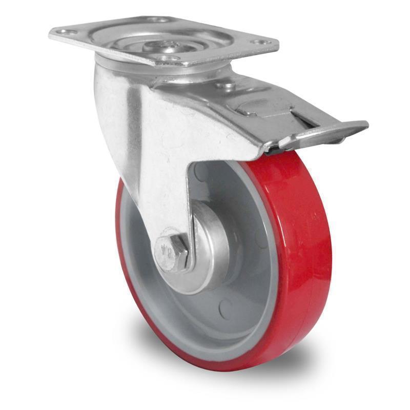 160 mm gibljivo transportno kolo z zavoro iglični ležaji in valjčnim ležajem
