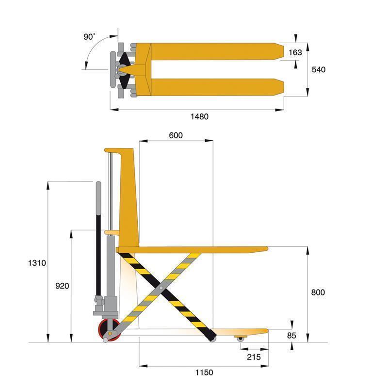 Scissor hand truck for heavy loads1