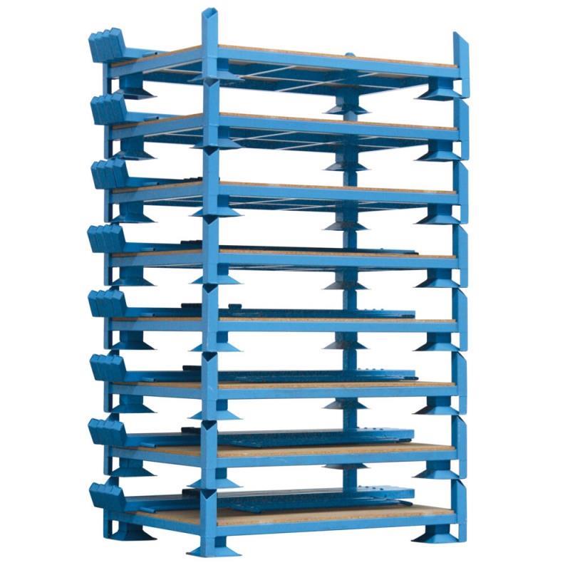 Alapanyag tároló állvány: beépíthető támaszok