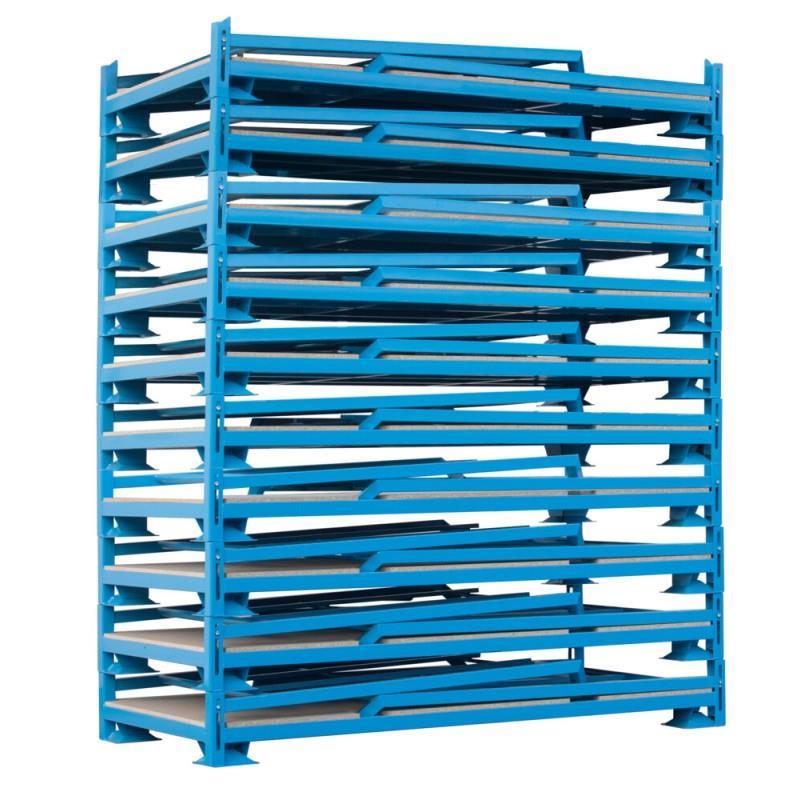 Alapanyagmozgatási állvány: összecsukható