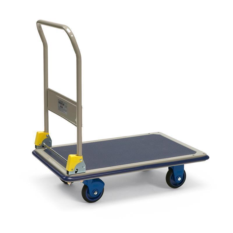 Foldable depositing cart with platform