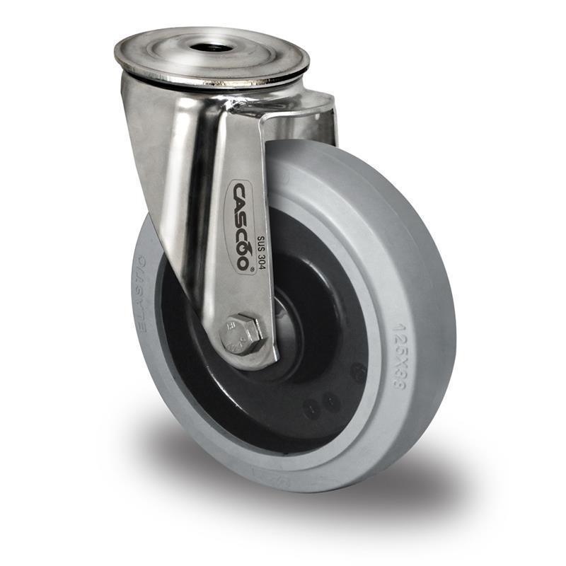 Produktbild von Blue Wheels Lenkrolle 160 Mm – Elastik-Lauffläche, 250 Kg Tragkraft, Doppelkugellager – Für Flightcases Und Veranstaltungstechnik
