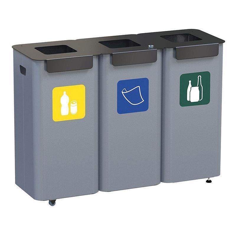 Dreikammer und eigenständiger Abfallbehälter für Außen