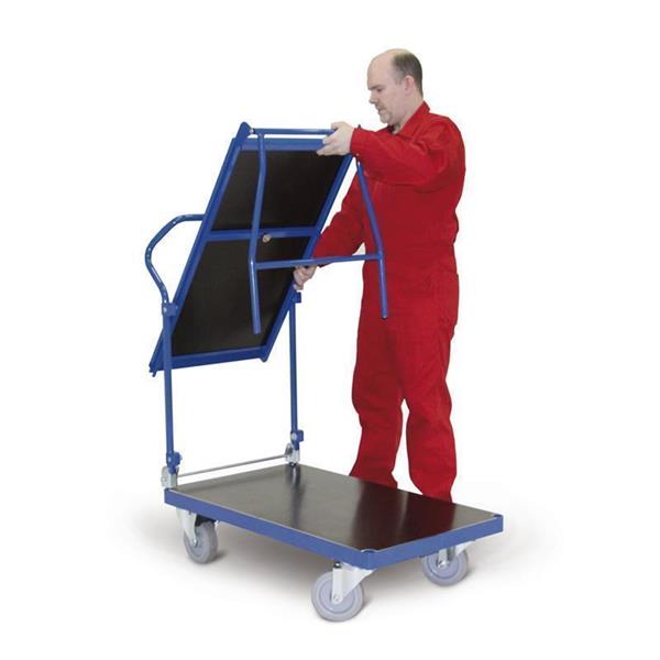 Folding table collection cart