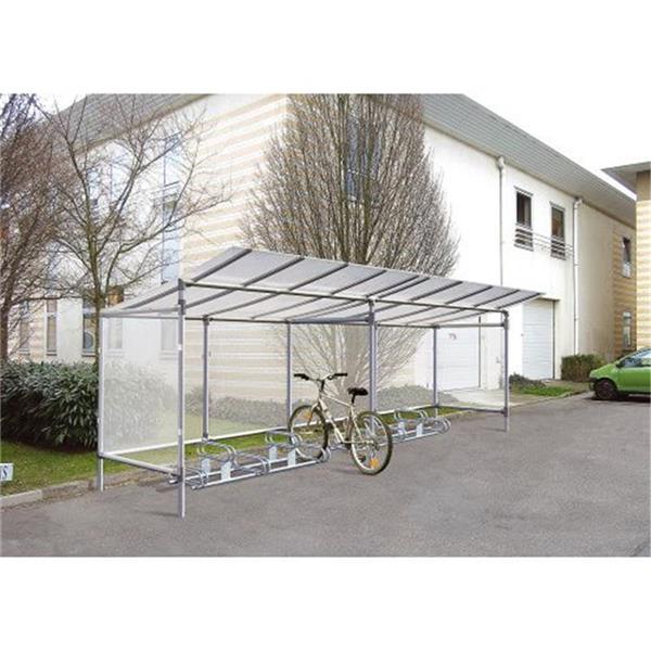 Überdachung für Fahrräder aus Aluminium