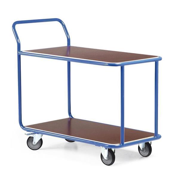 Two-level trolley for raw material handling