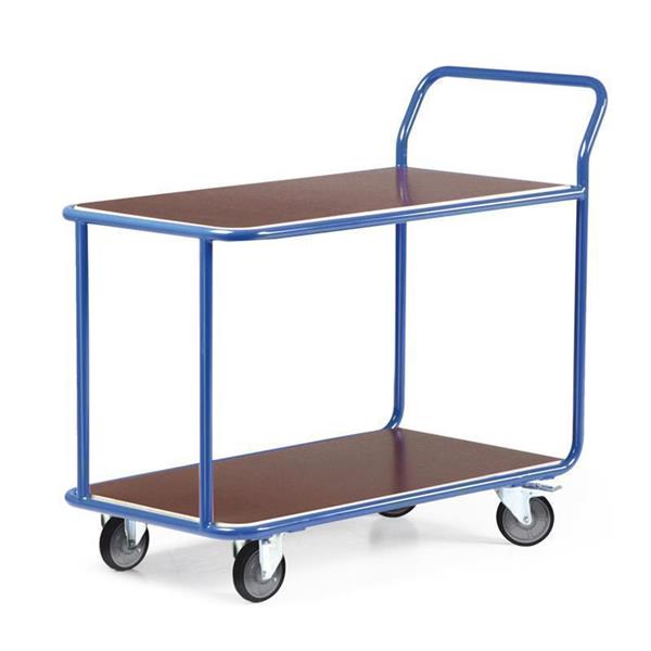 Two-level trolley for raw material handling