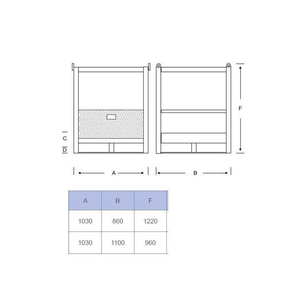 Mesh cage for storage of gas cylinders