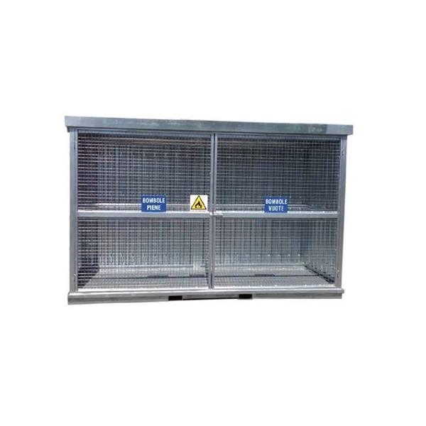 Mesh cabinet for storing cylinders - 48 or 96 cylinders
