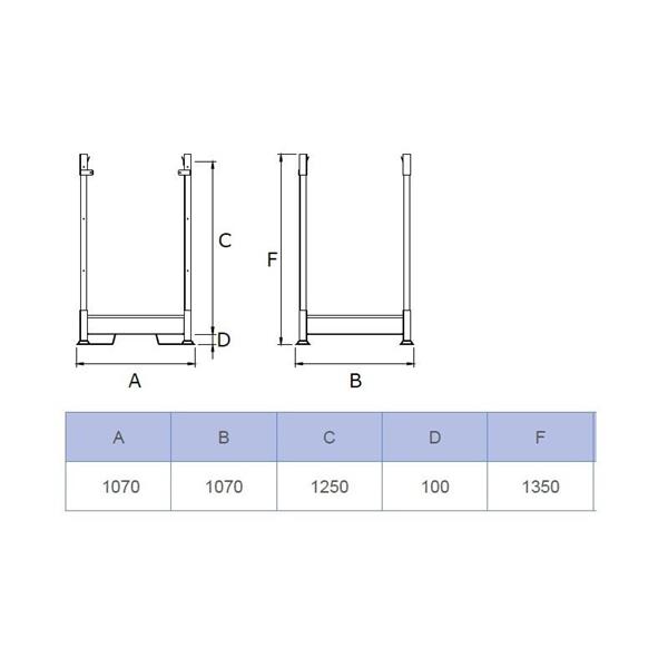 Big Bag holder with collapsible structure