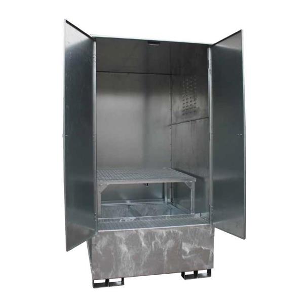 Storage cabinet for 1-2 IBC containers - with stand