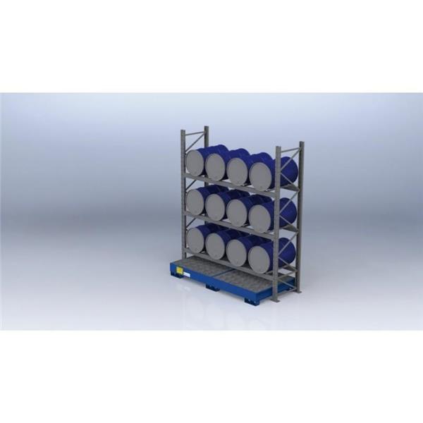 Shelf rack for barrels (200 l) - 12X barrel