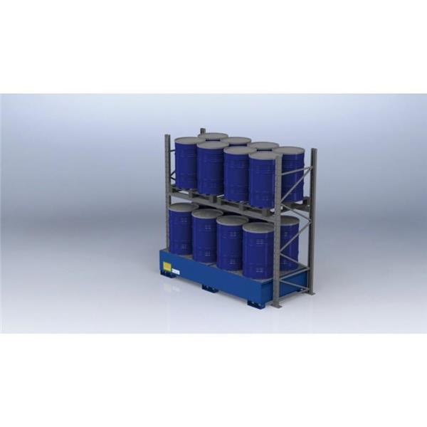 Shelf rack for barrels (200 l) - 16X barrel
