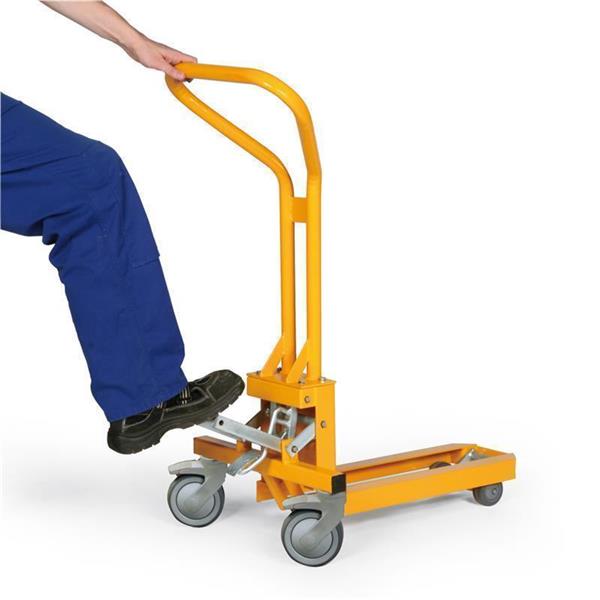 Manual pallet truck for unloading goods