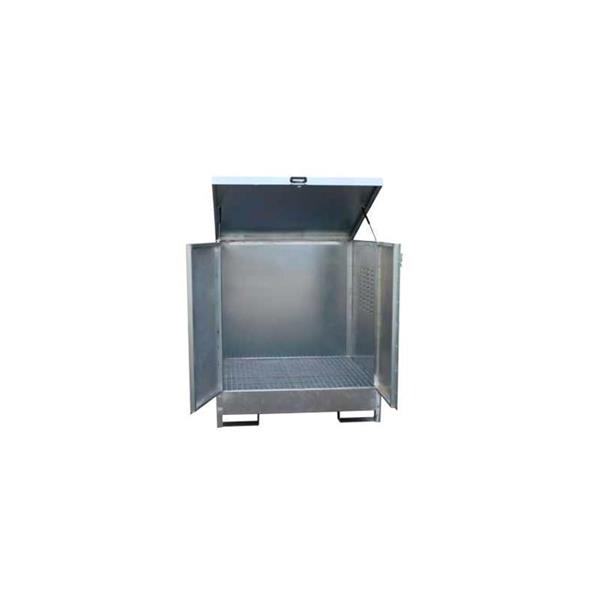 Safety cabinet for storing 1-4 barrels