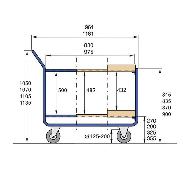 Towing table trolley for shifting