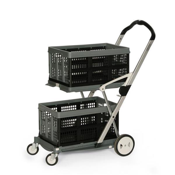 Cart for moving plastic boxes