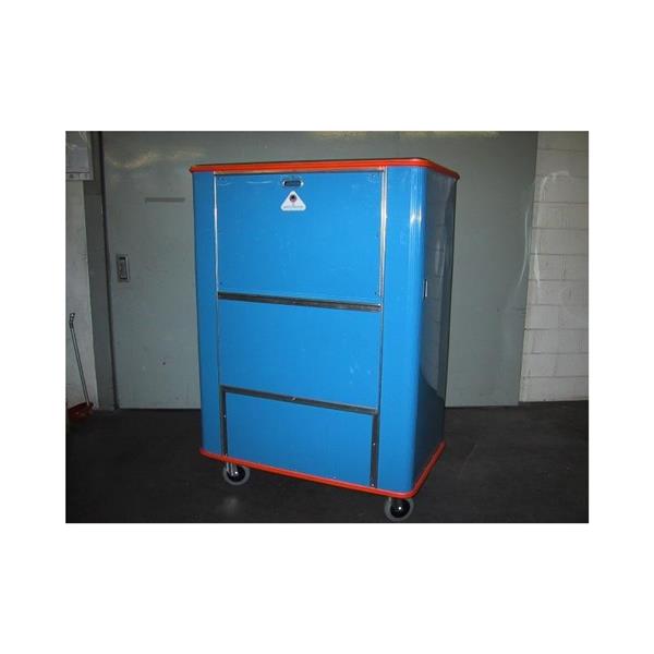 Plastic box cart for moving laundry inside laundries