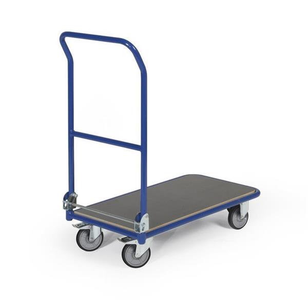 Foldable transport platform trolley