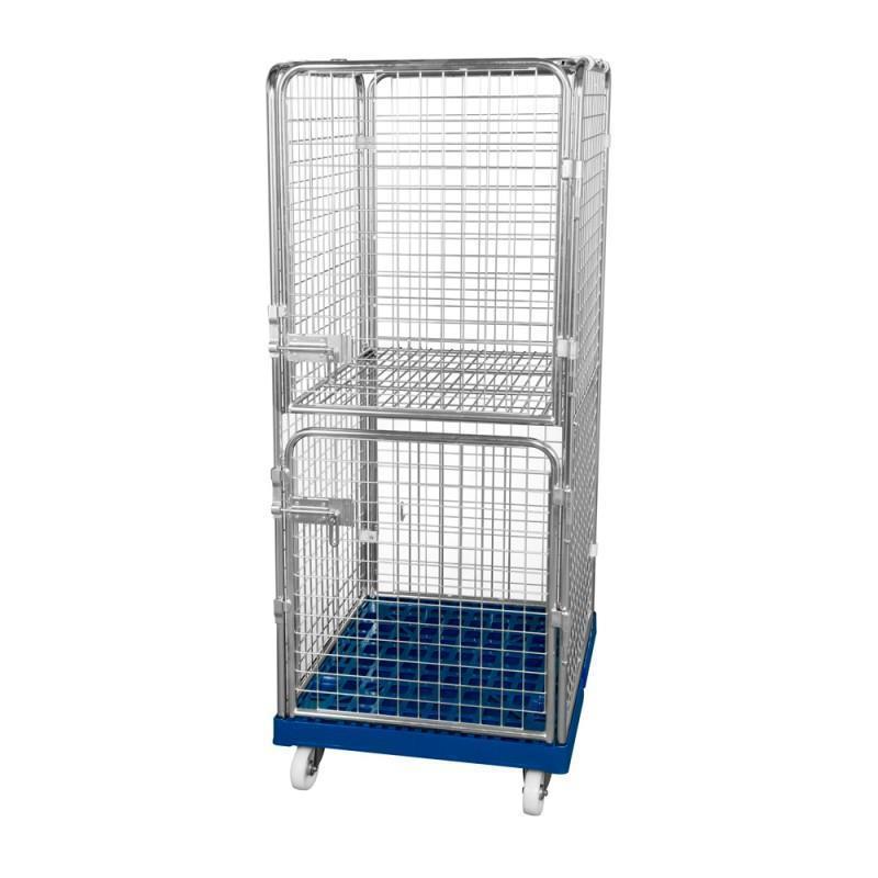 Distribution wire container trolley