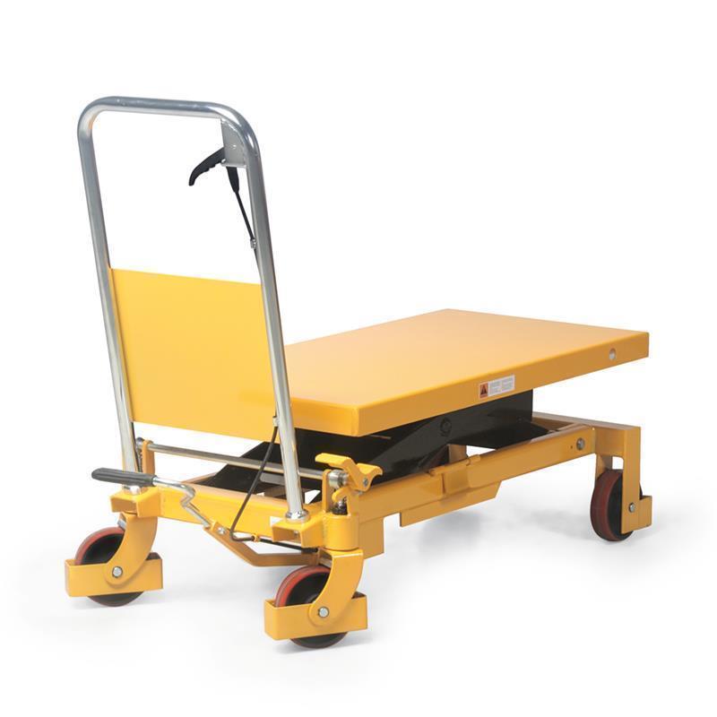 Mobile scissor cargo lifting table