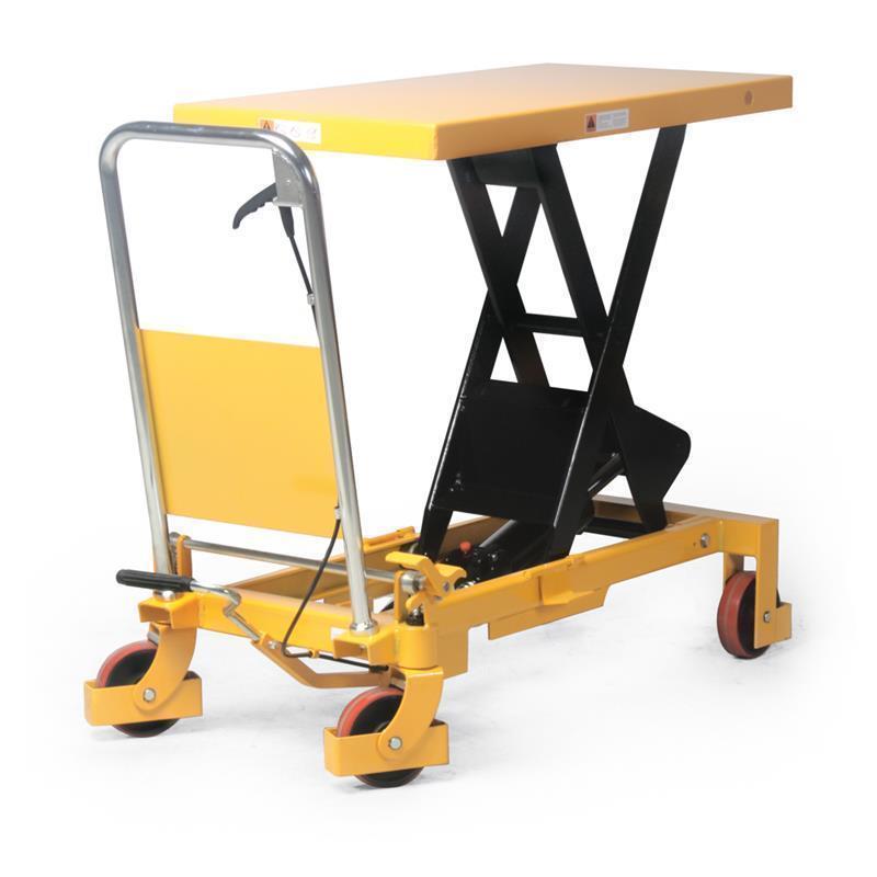 Mobile scissor cargo lifting table