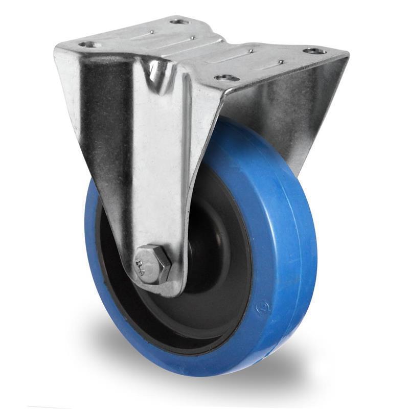 Transportno kolo za industrijo dimenzije 80 mm iz poliamida in kvalitetne elastične gume, ki ne pušča sledi in odlično absorbira udarce.
