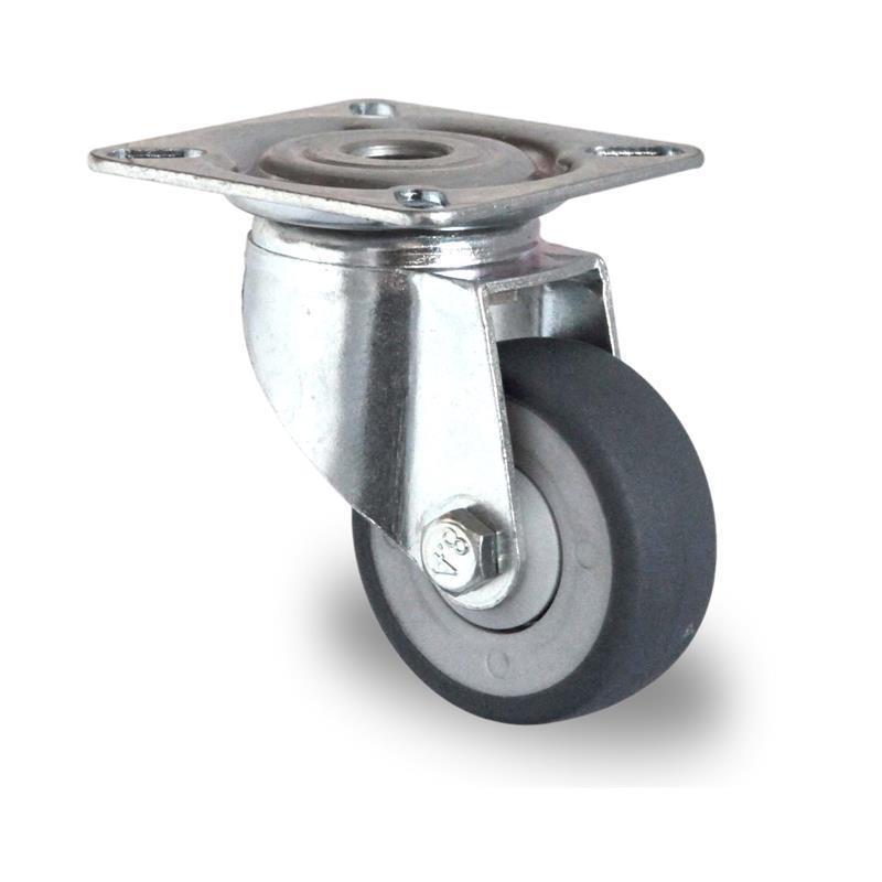 50 mm flexible transport wheel for bedside table with ball bearing