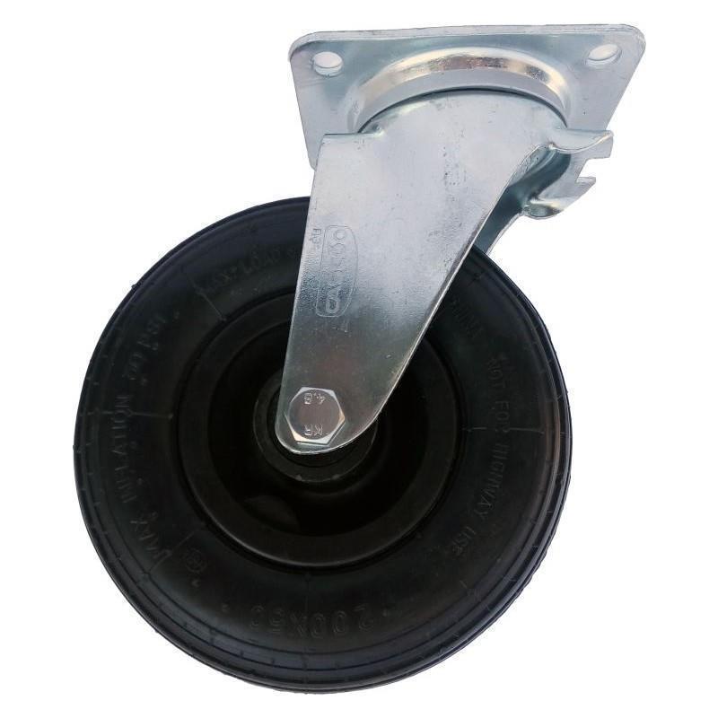 200 mm flexible transport pneumatic wheel for agriculture and roller bearing