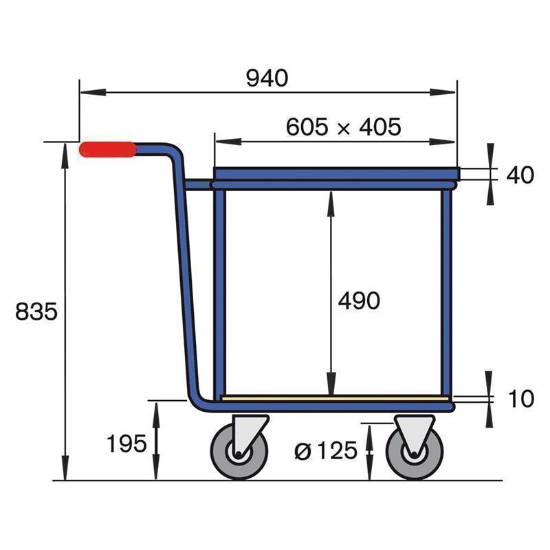 Ideal table cart for transporting items