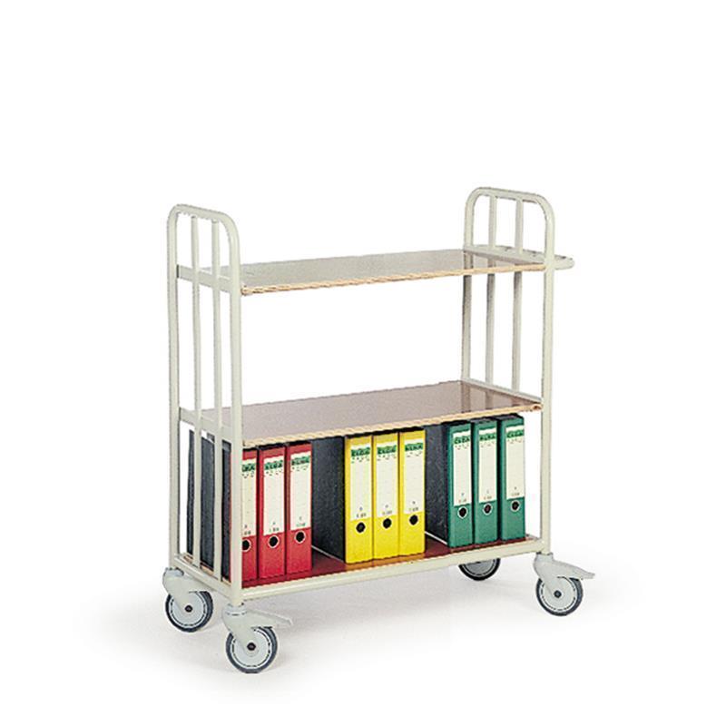 Industrial shelving cart on wheels