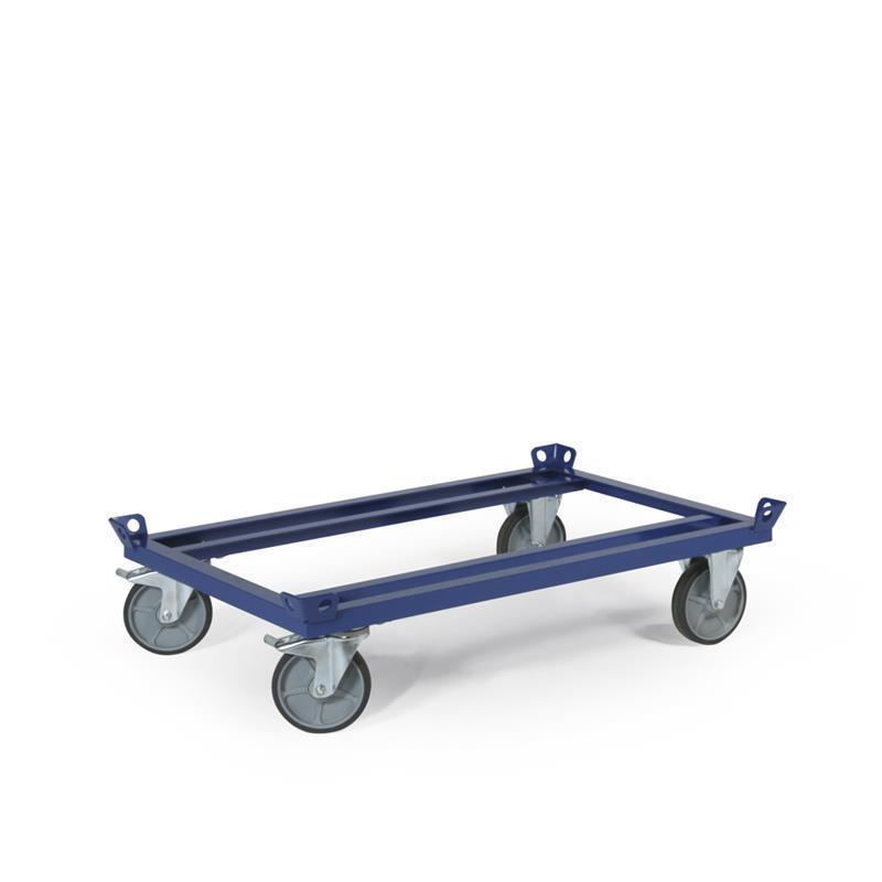 Metal pallet transport trolley