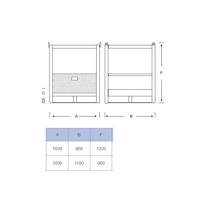 Mesh cage for storage of gas cylinders