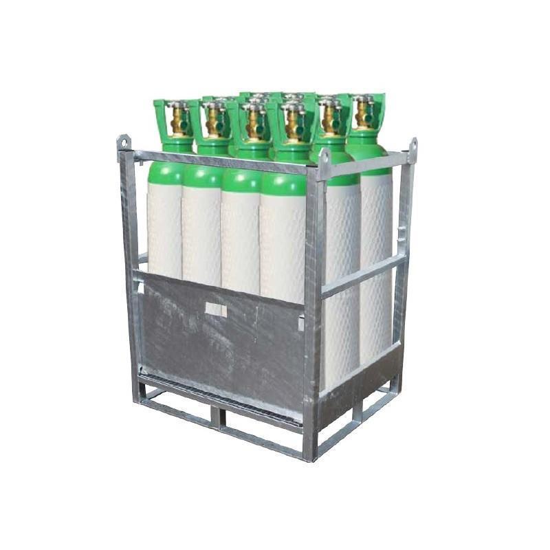 Mesh cage for storage of gas cylinders
