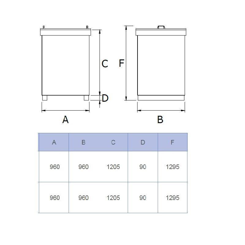 Holder for BIG BAG bags with lid