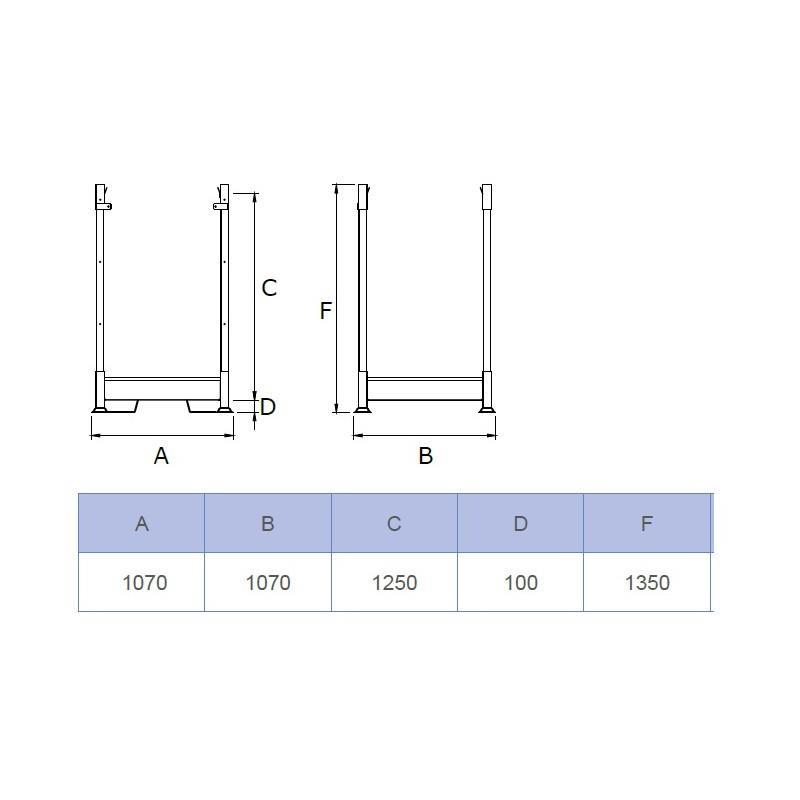 Big Bag holder with collapsible structure