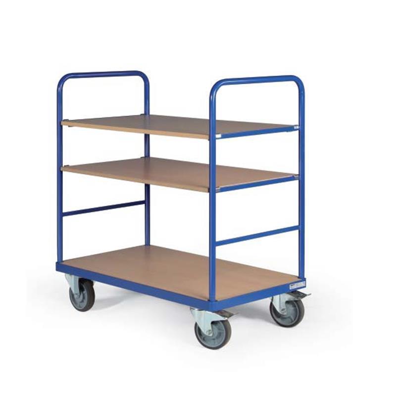 Cart with platforms for sorting raw materials