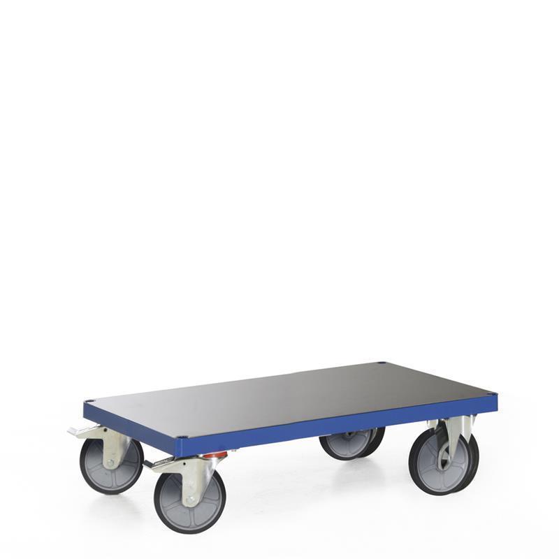 Plate on wheels for use in logistics